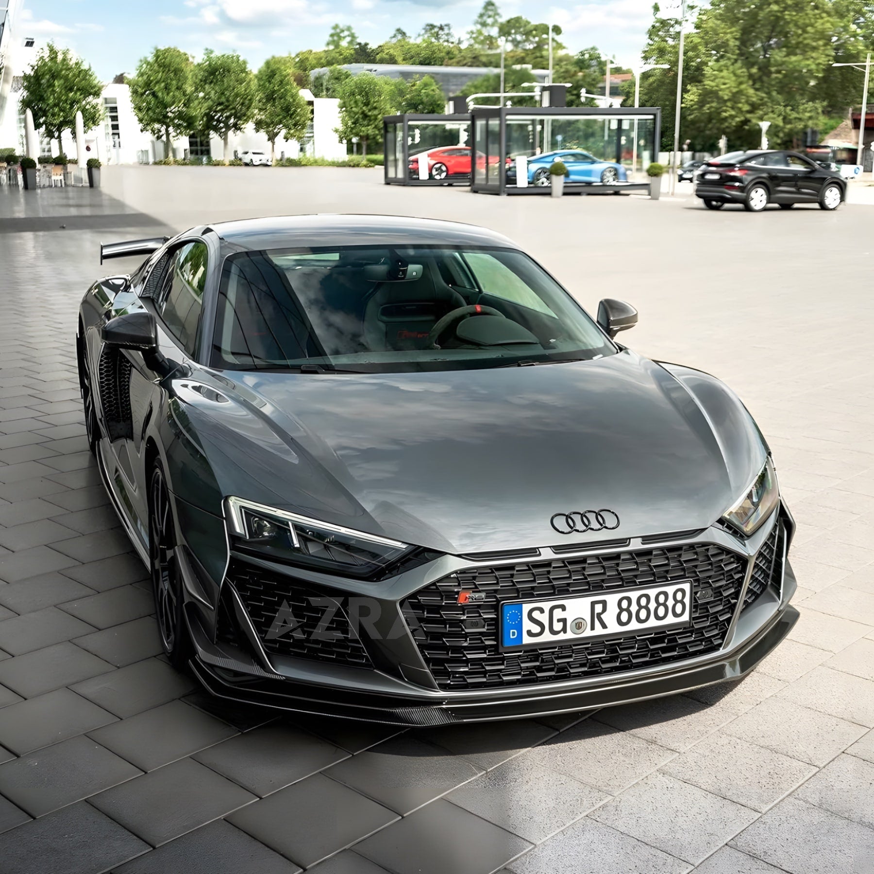 AZRA Audi R8 | 4S | Carbon Fiber V1 Front Bumper Canards | 2019 - 2024