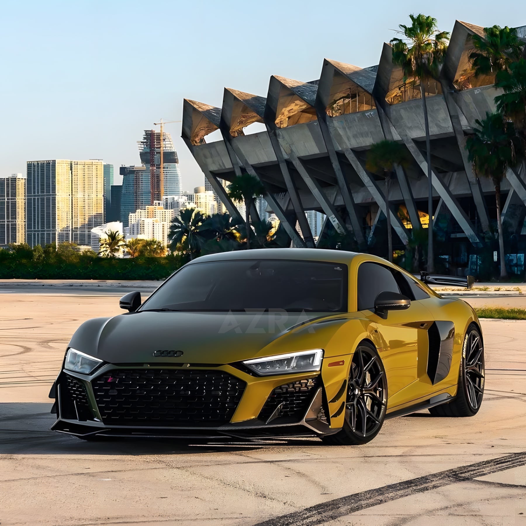 AZRA Audi R8 | 4S | Carbon Fiber V2 Front Bumper Canards | 2019 - 2024