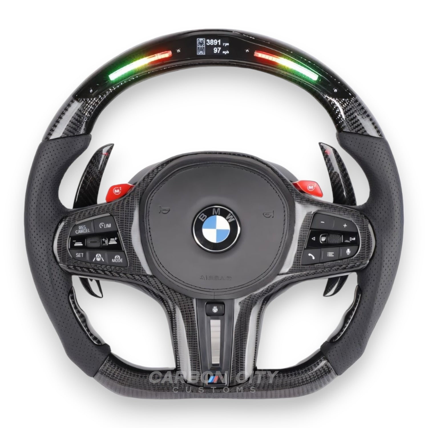 BMW F4X / F9X / G-Chassis Customizable Steering Wheel - Carbon City Customs