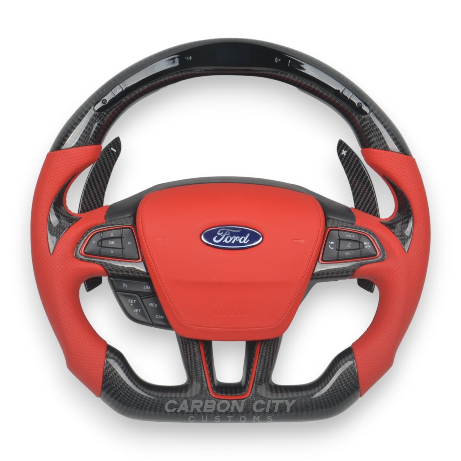 Ford Focus Customizable Steering Wheel - Carbon City Customs