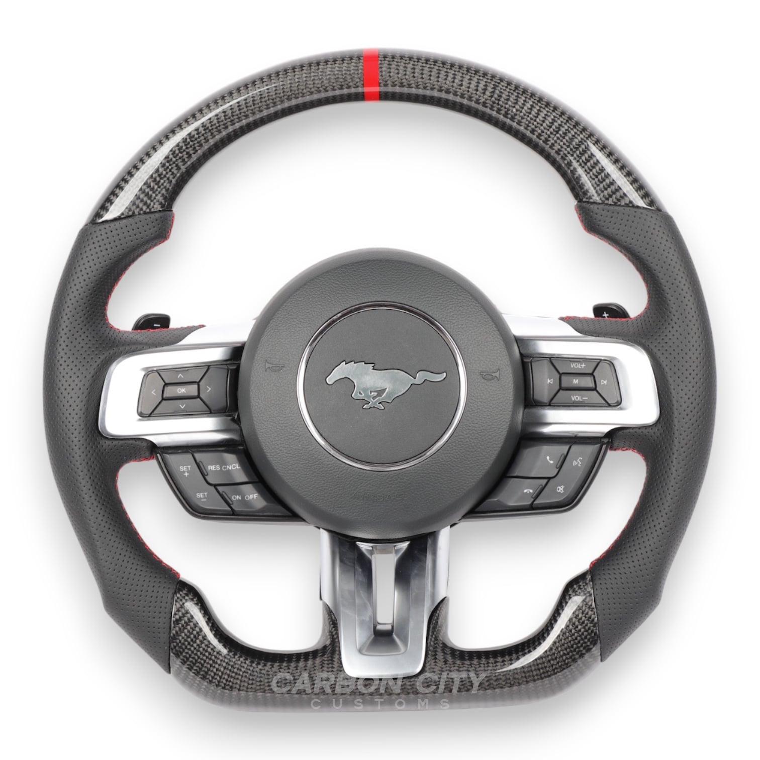 Ford Mustang Customizable Steering Wheel - Carbon City Customs