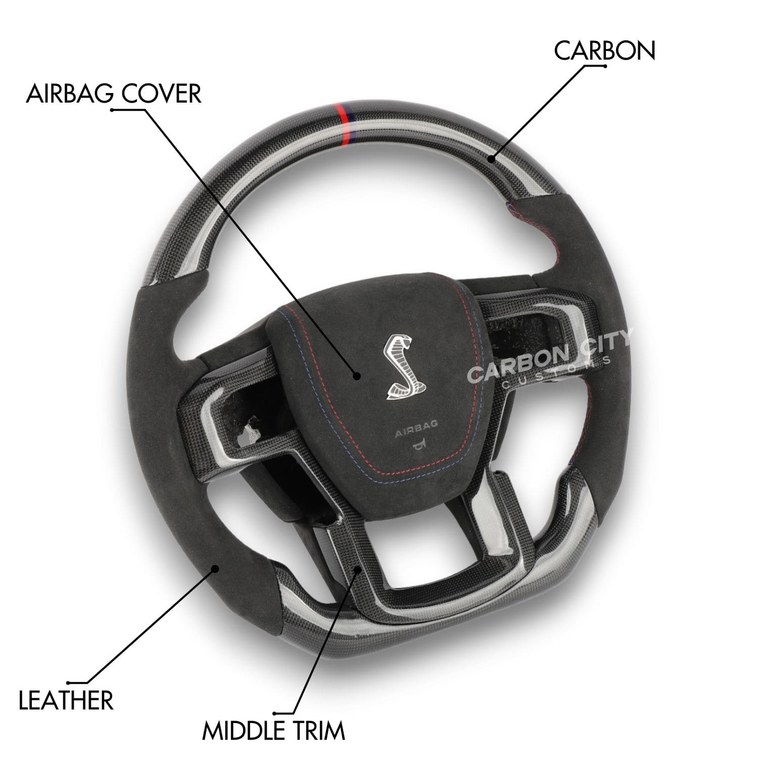 Ford F-150 Style Customizable Steering Wheel - Carbon City Customs