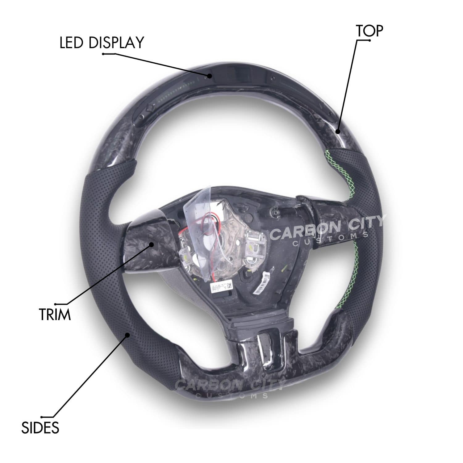 Volkswagen Golf Mk6 Style Customizable Steering Wheel - Carbon City Customs