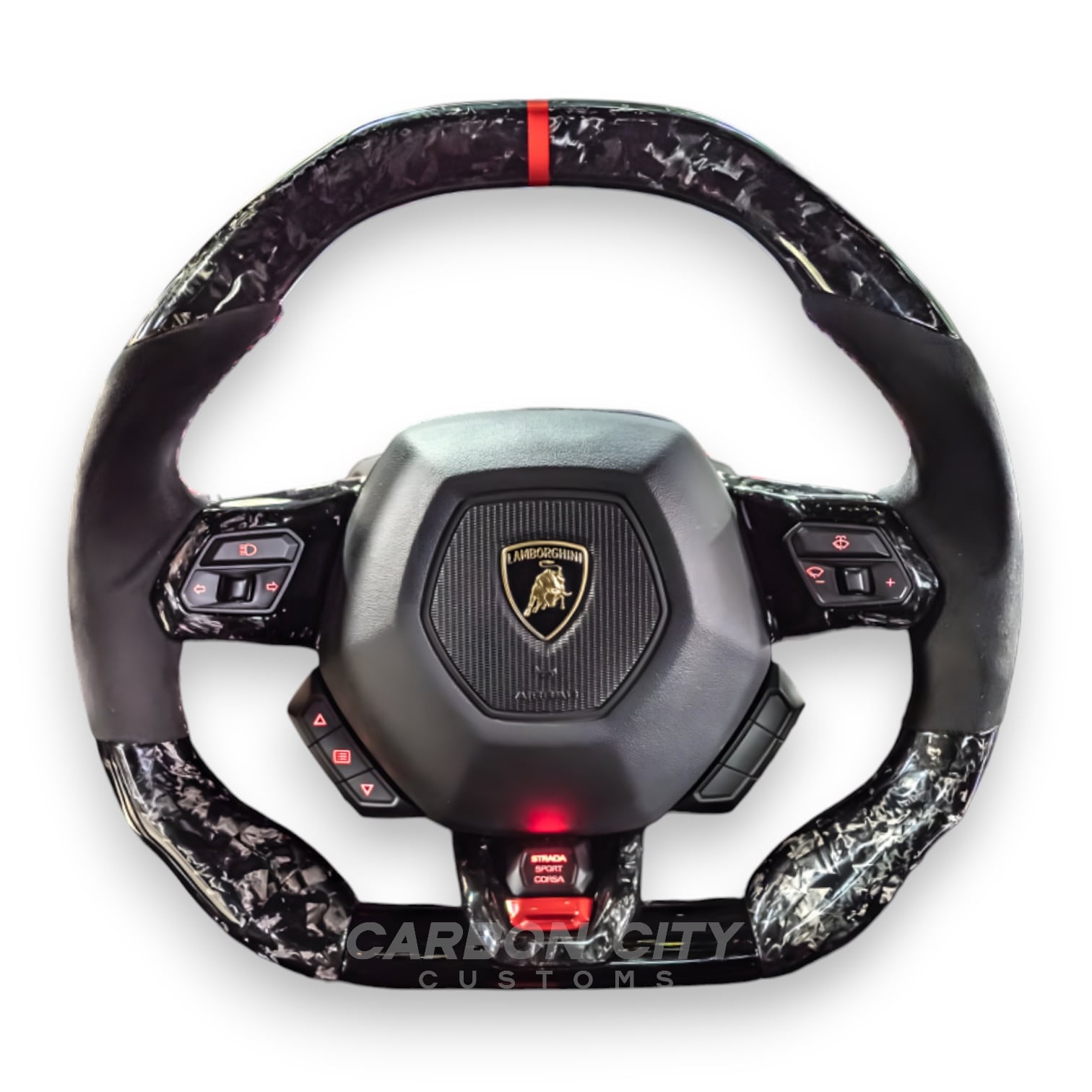 Lamborghini Huracán Style Customizable Steering Wheel - Carbon City Customs