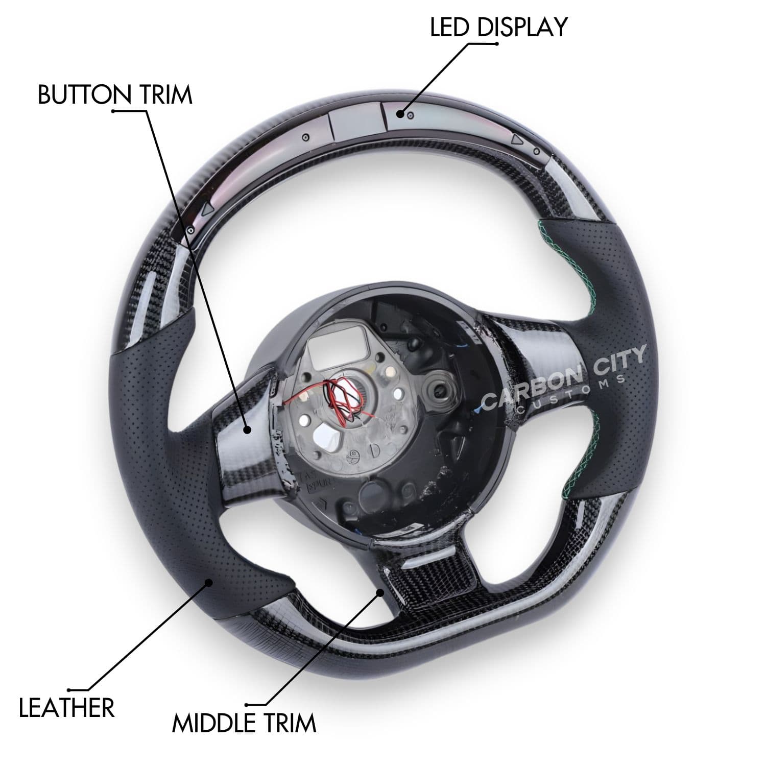 Lamborghini Gallardo Style Customizable Steering Wheel - Carbon City Customs