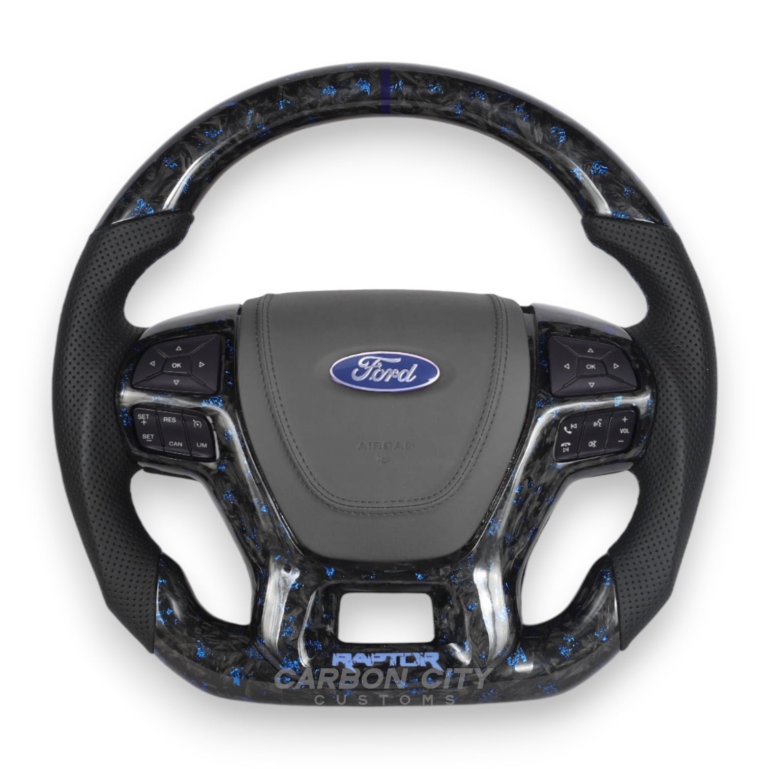 Ford Ranger Raptor Style Customizable Steering Wheel - Carbon City Customs