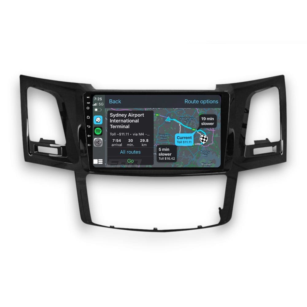 Toyota HiLux (2004 - 2014) Multimedia 9" Touchscreen Display + Built-In Wireless Carplay & Android Auto