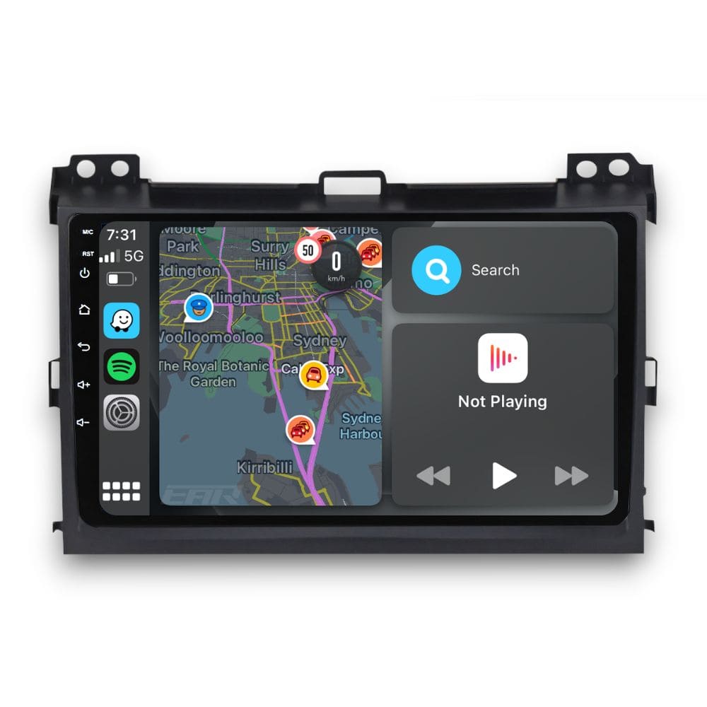 Toyota Prado 120 Series (2003 - 2009) Multimedia 9" Touchscreen Display + Built-In Wireless Carplay & Android Auto