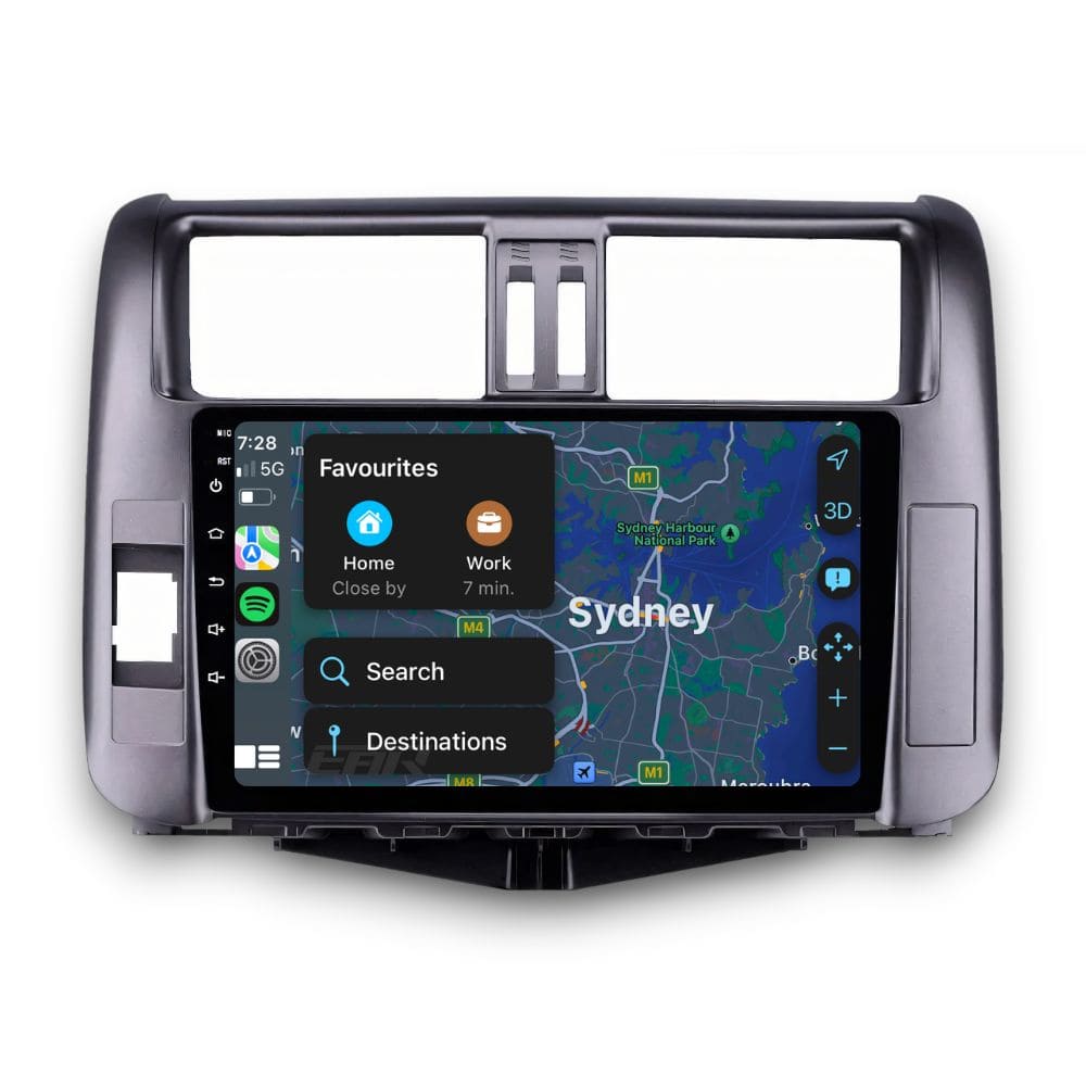 Toyota Prado 150 Series (2009 - 2013) Multimedia 9" Touchscreen Display + Built-In Wireless Carplay & Android Auto