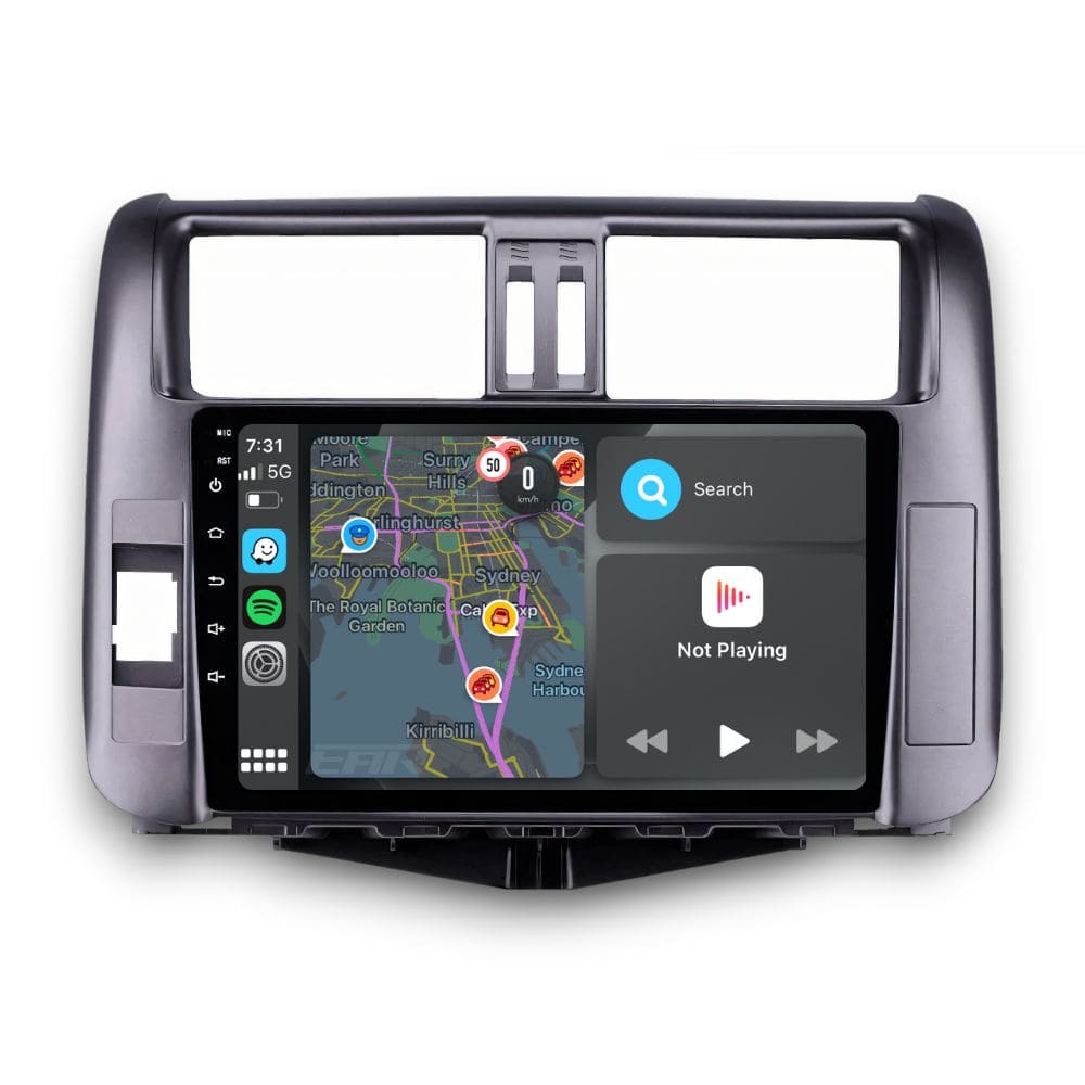 Toyota Prado 150 Series (2009 - 2013) Multimedia 9" Touchscreen Display + Built-In Wireless Carplay & Android Auto