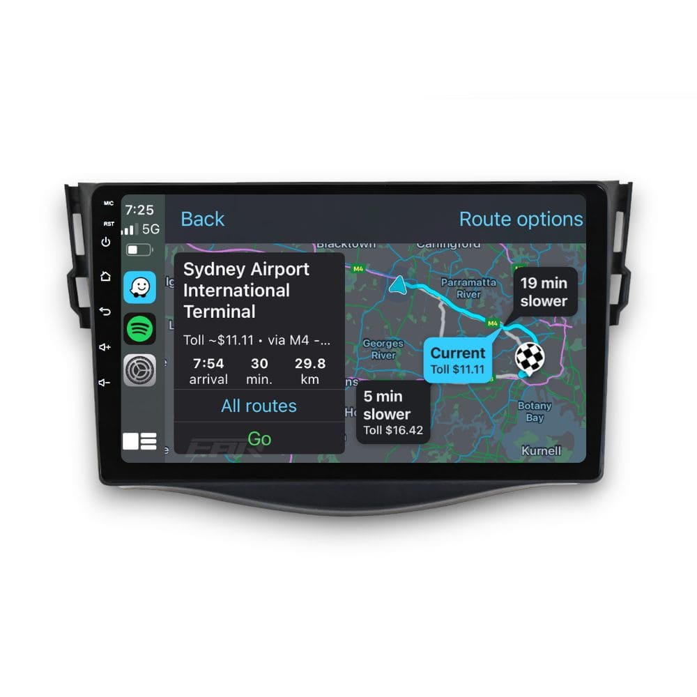 Toyota RAV4 (2006 - 2013) Multimedia 9" Touchscreen Display + Built-In Wireless Carplay & Android Auto