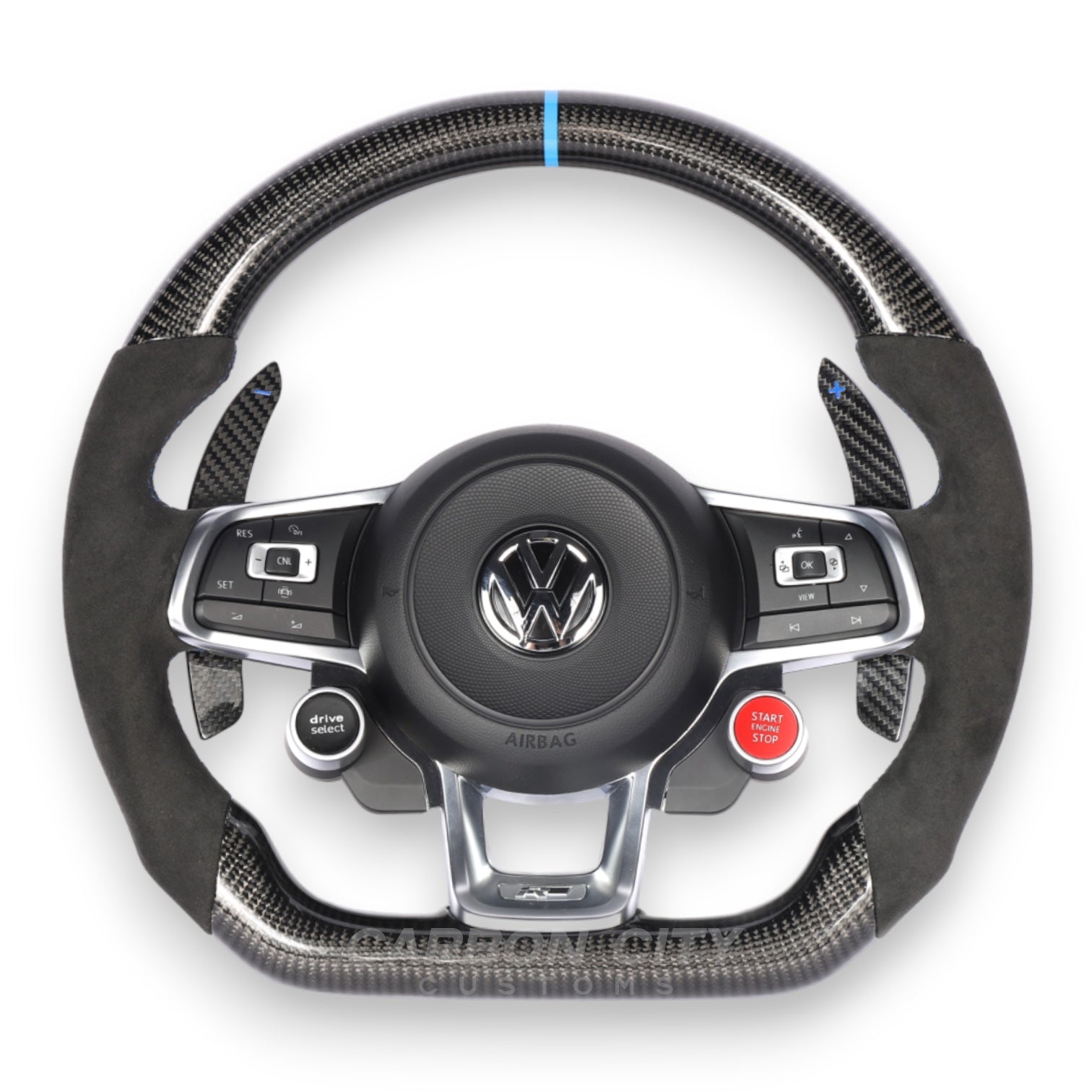 Volkswagen Golf Mk7 / Mk7.5 Style Customizable Steering Wheel - Carbon City Customs