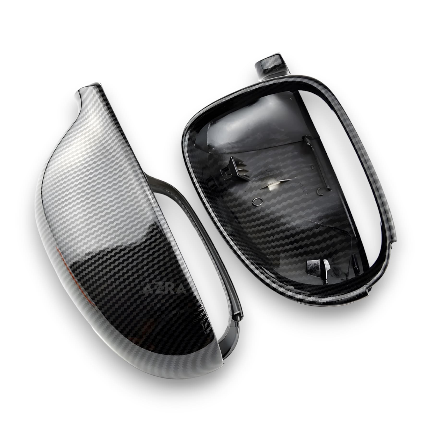 AZRA Volkswagen Golf Mk5 / Jetta / Passat | Gloss Black / Carbon Print Mirror Caps