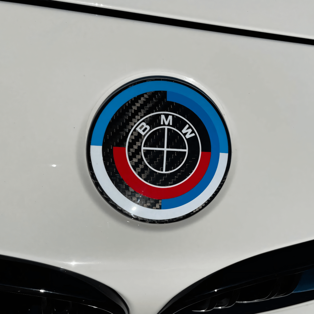 BMW Carbon Fiber M 50 Year Anniversary Emblem Badges - Euro Active Retrofits