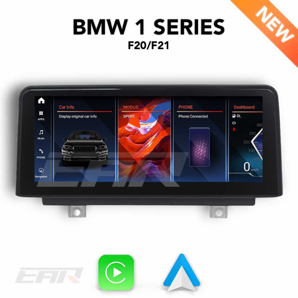 BMW iDrive 8 Android 12.0 1 Series (F20/F21) Multimedia 8.8"/10.25" Touchscreen Display + Built-In Wireless Carplay & Android Auto | 2012+ | LHD/RHD - Euro Active Retrofits