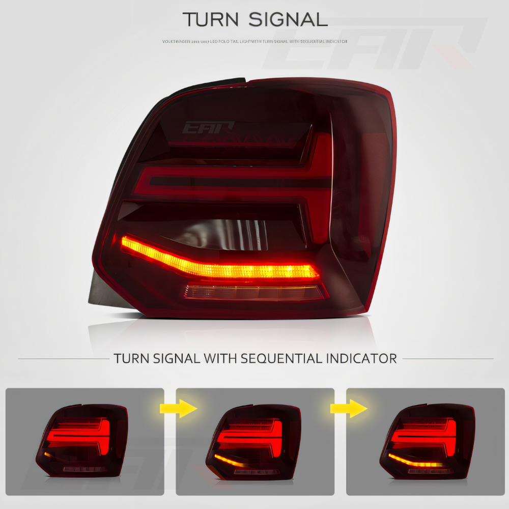 EuroLuxe Volkswagen Polo GTS Style Sequential Tail Lights (Plug & Play (2011 - 2017) - Euro Active Retrofits