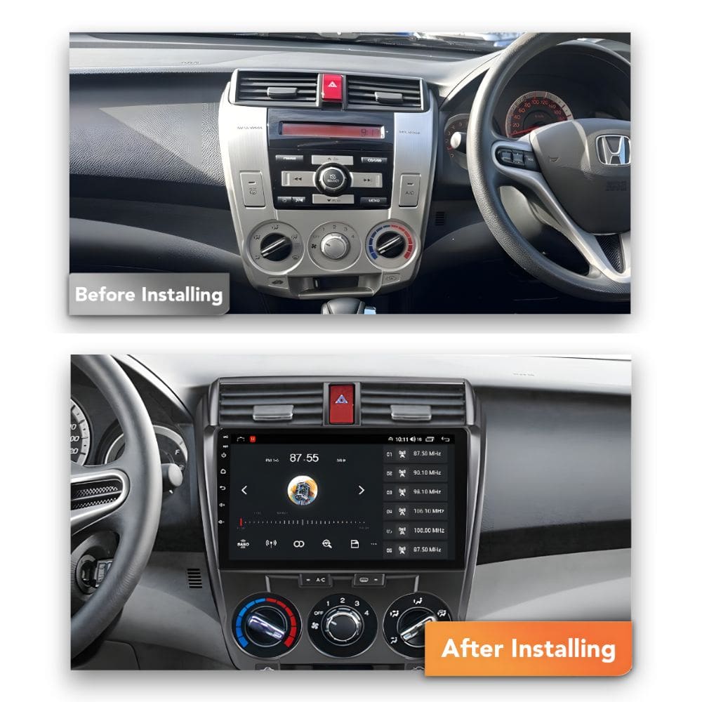 Honda City (2008 - 2013) Multimedia 10" Touchscreen Display + Built-In Wireless Carplay & Android Auto - Euro Active Retrofits AU