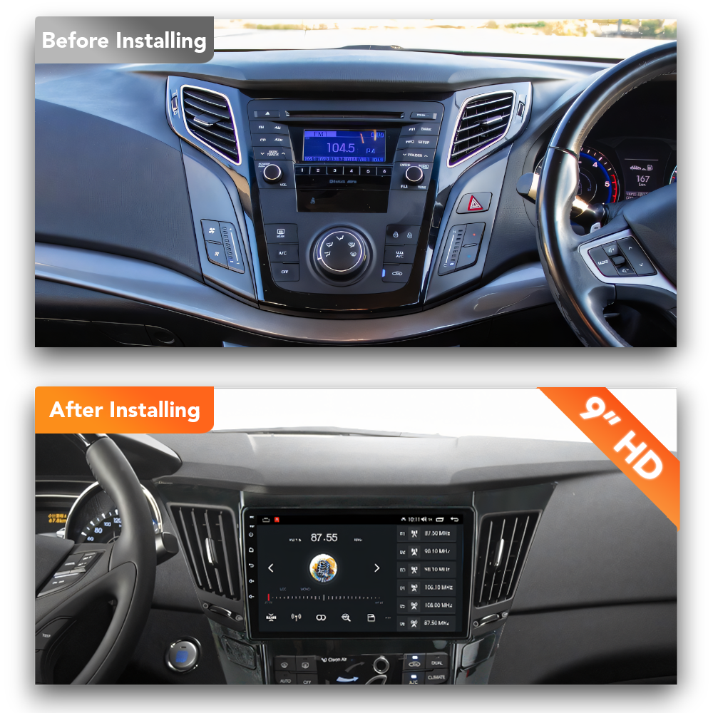 Hyundai i40 (2011 - 2022) Multimedia 9" Touchscreen Display + Built-In Wireless Carplay & Android Auto - Euro Active Retrofits